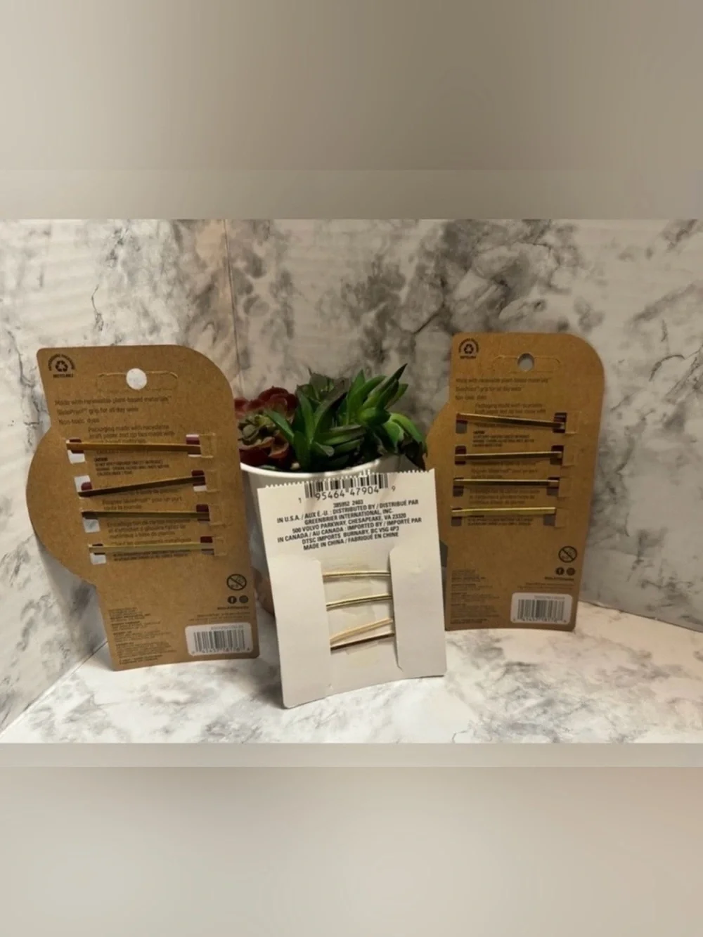 Planet Goody Women's Burgundy and Natural Two-Tone Hair Clips - Set of 8